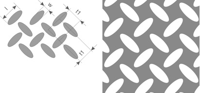 Эллипсоидная перфорация чередующаяся Эллипсоидная перфорация чередующаяся