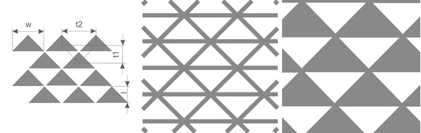 Треугольная перфорация прямая Треугольная перфорация прямая